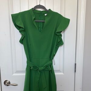 Green Ruffle Sleeve Jumpsuit NY&CO